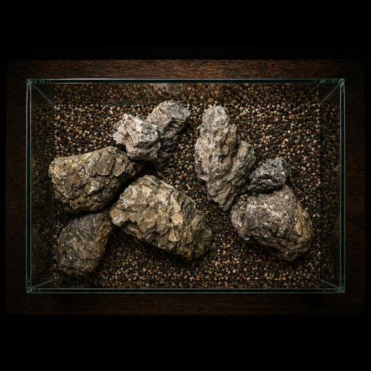 Hardscape Kit 45x30x30 – Elderly Stone Aquarium Setup