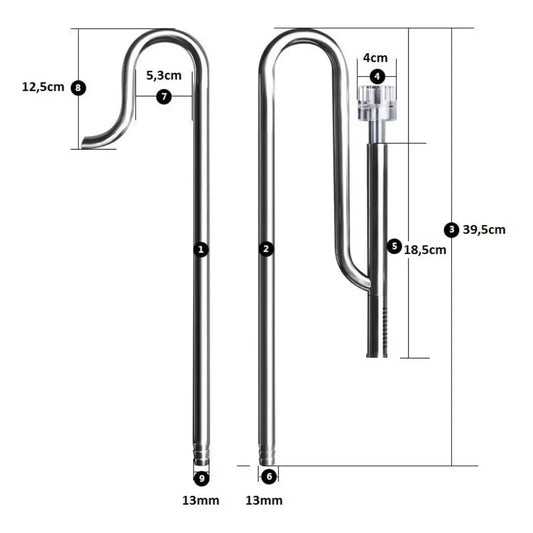 WHIMAR - Stainless In-Out Set + Surface Skimmer 12/16 WHIMAR