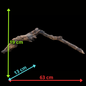Drift Wood - 63*13*19 - cod.095 AQPET