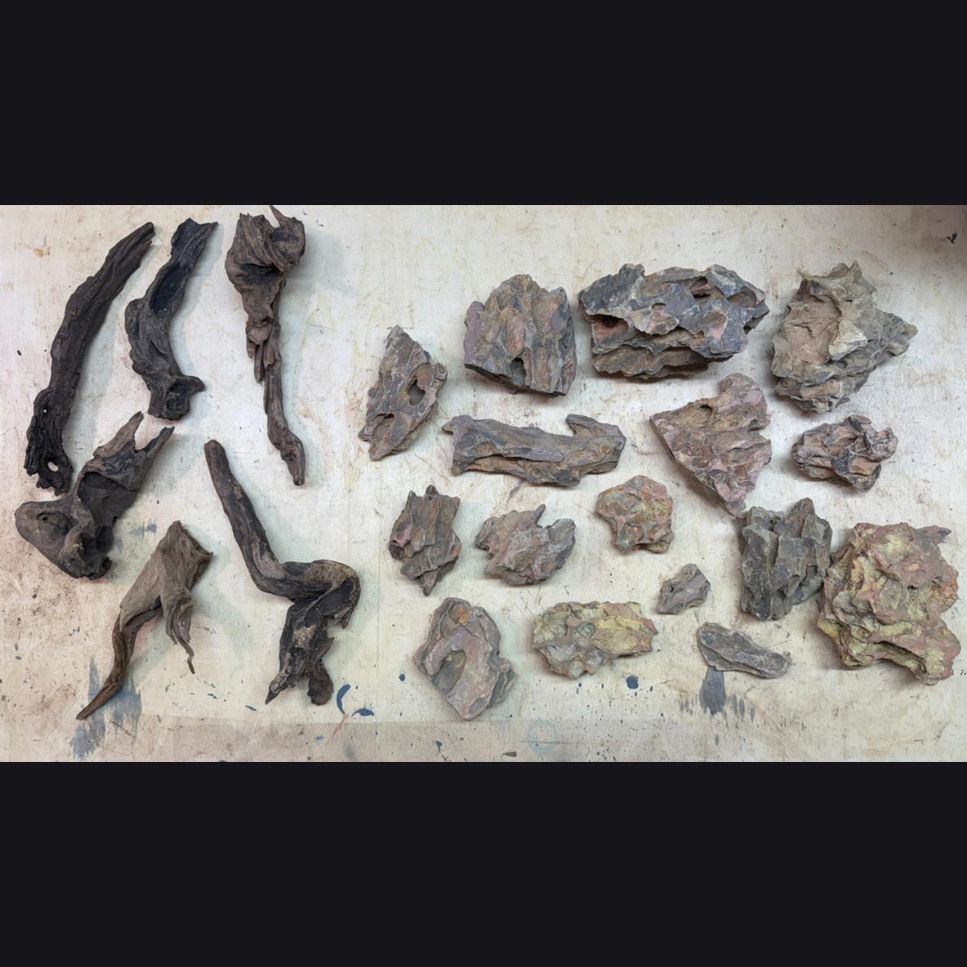 Hardscape Kit 45x30x30 - Dragon Stone & Drift Wood Aquarium Setup