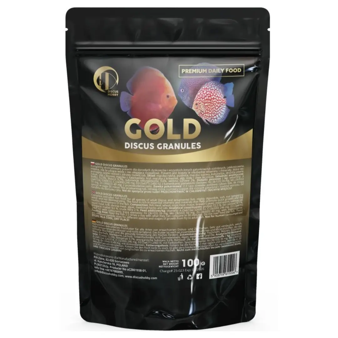 Discus Gold Discus Hobby - Gold Discus Granules 100 g- Aquarium Setup