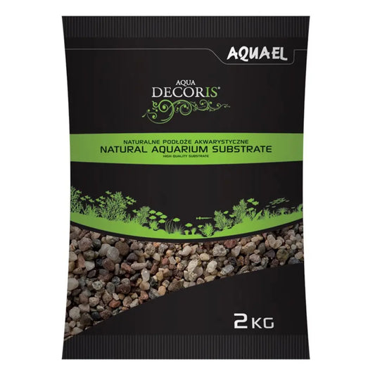 AQUAEL - Natural Multicolored Gravel 3-5mm 2Kg AQUAEL