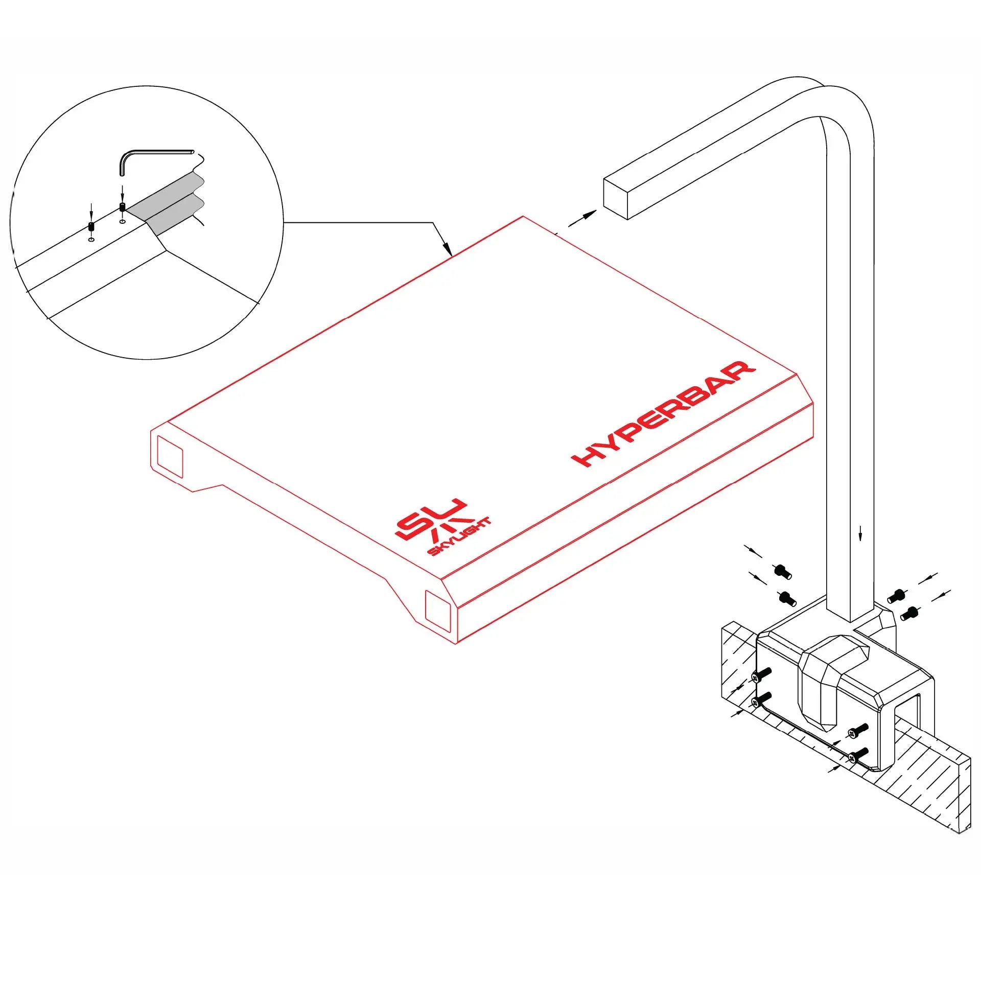 Hyperbar Stand-holder adjustable Skylight